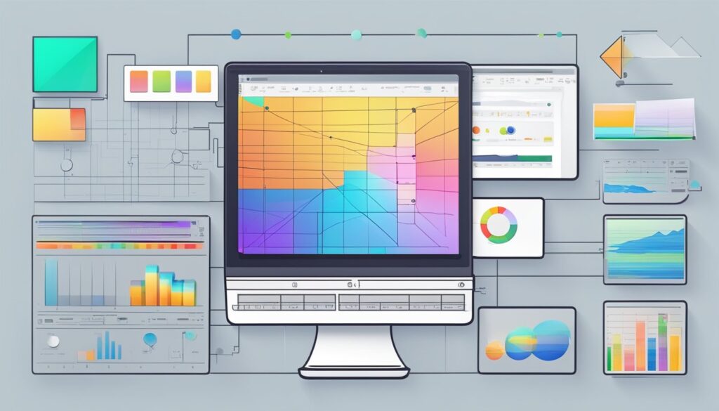Uma tela de computador exibindo um tutorial passo a passo sobre técnicas de compressão para o formato WebP, com gráficos e diagramas coloridos.